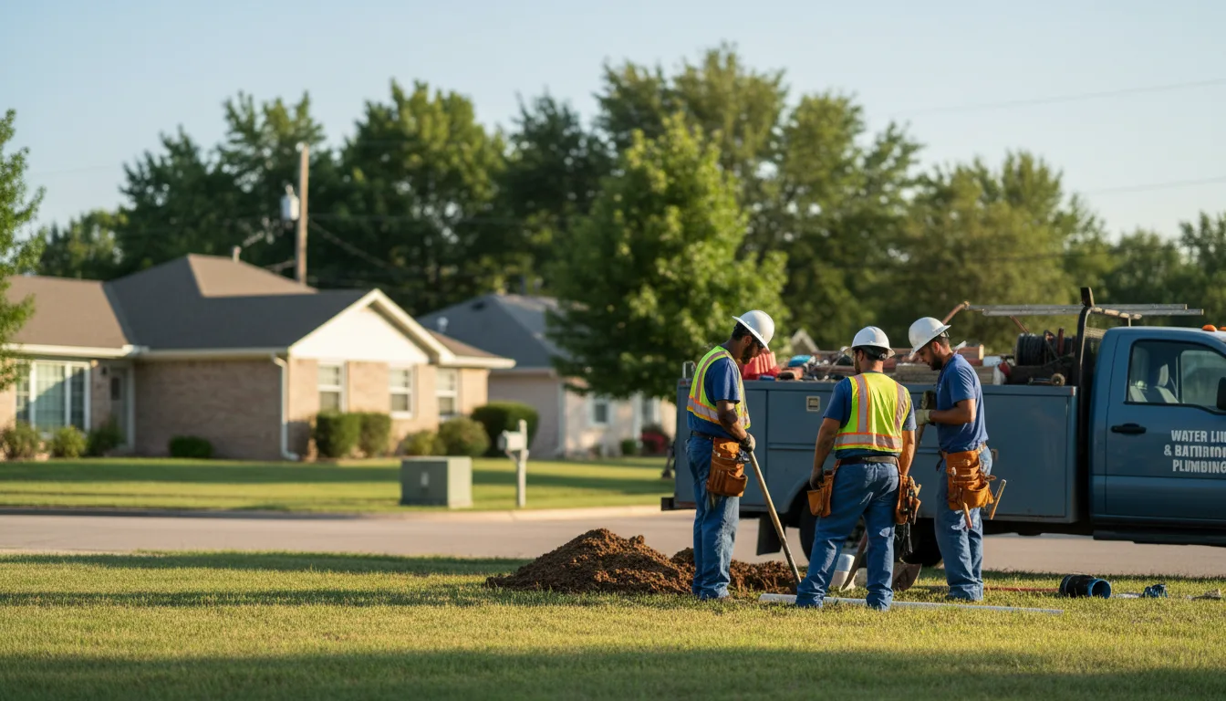 Residential water line and bathroom plumbing service in Rumsey, KY